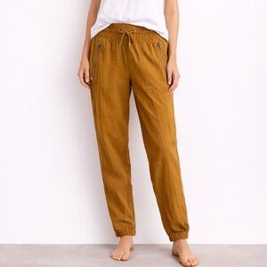 Athleta Cabo 100% Linen Jogger pants Size 6